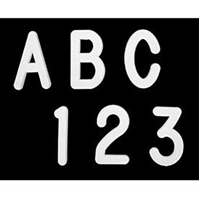 UV52303C-HELVET-BLACK 3/4" HELVETICA LETTER SPRUE SET