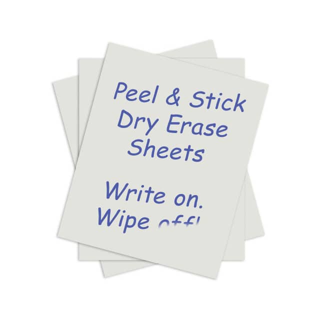 B1141741 PEEL AND STICK DRY ERASE SHEETS,