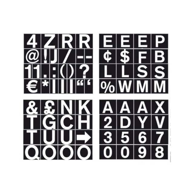 CAR0802 3/4" MAGNETIC SET OF LETTERS, NU