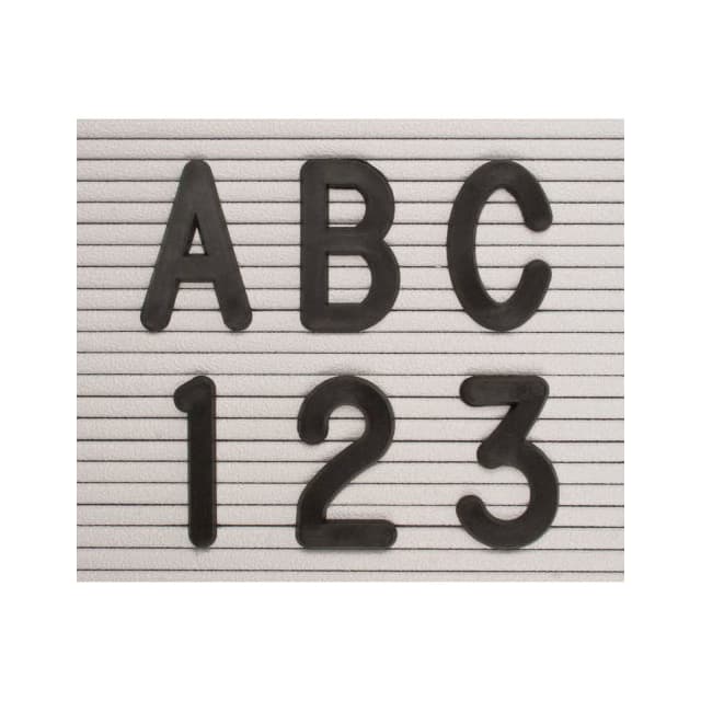 UV52302C-HELVET-BLACK 2" HELVETICA LETTER SPRUE SET OF