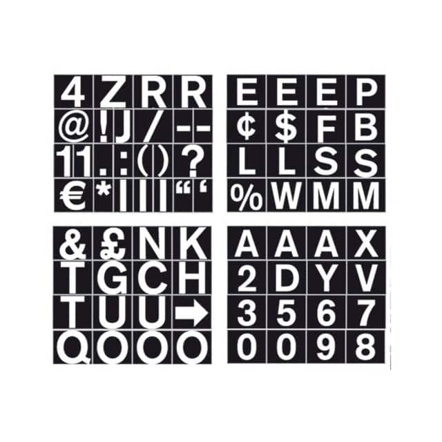 CAR0702 1" MAGNETIC SET OF LETTERS, NUMB
