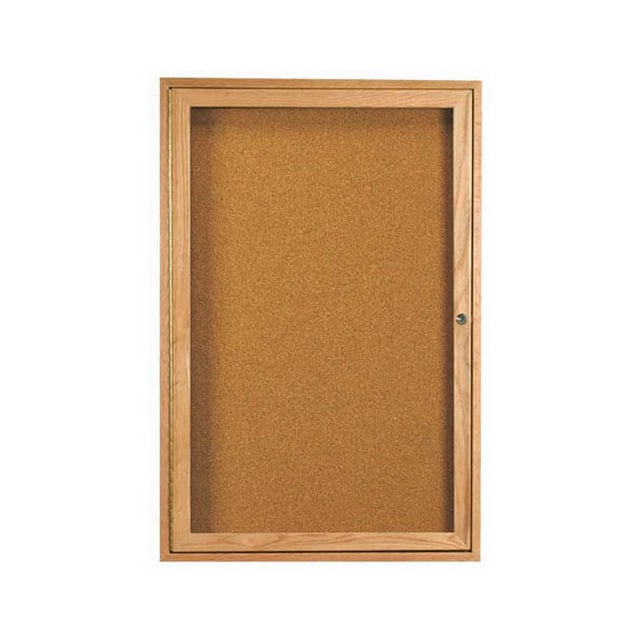 OBC2418R 1 DOOR OAK ENCLOSED BULLETIN BOA