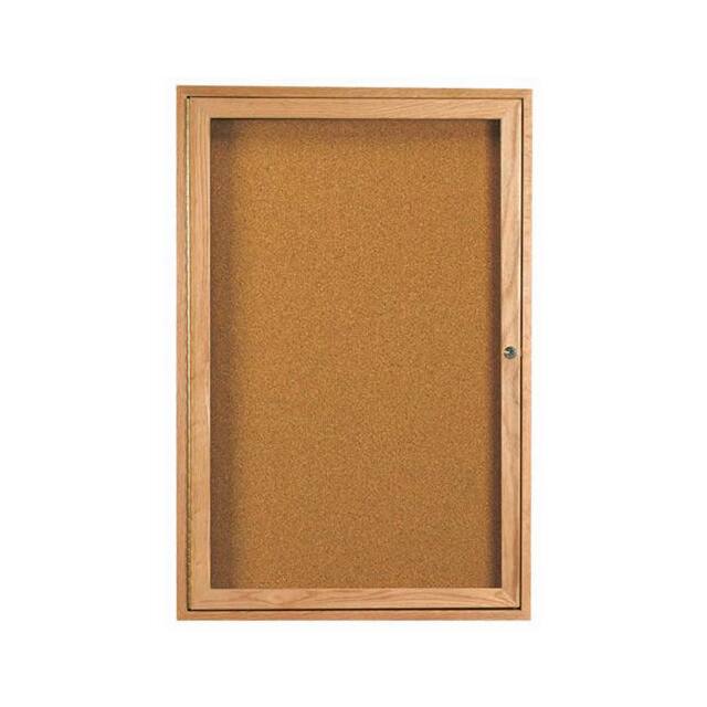 OBC3624R 1 DOOR OAK ENCLOSED BULLETIN BOA