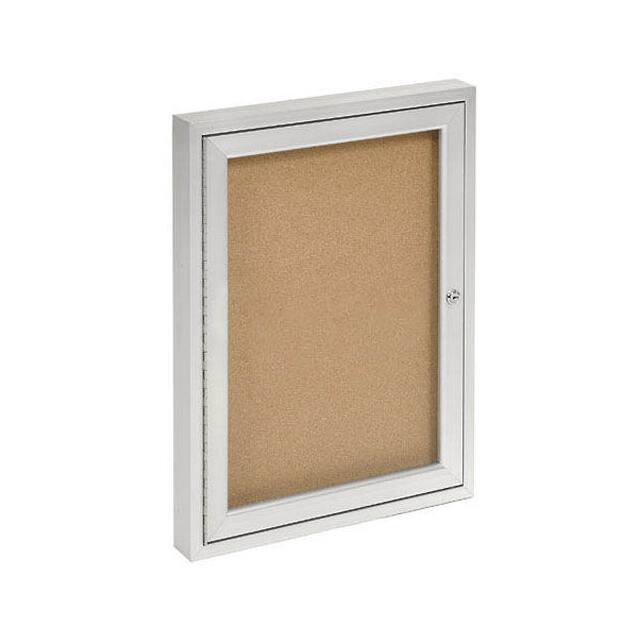 PA13624K ONE DOOR BULLETIN BOARD, 24"W X