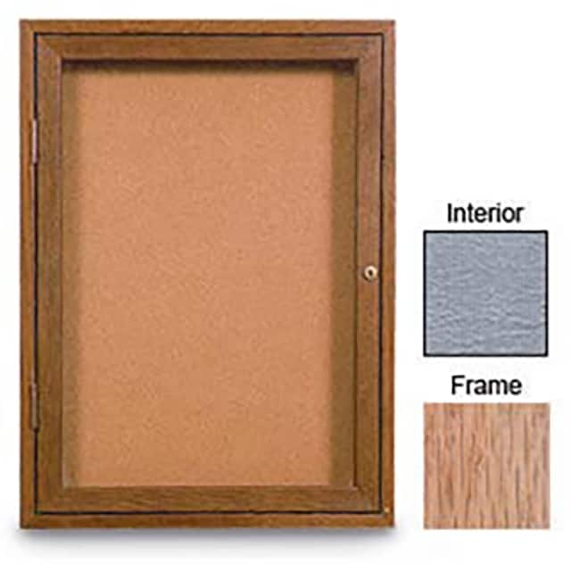 UV101EZ-GREY-LTOAK 24"W X 36"H 1-DOOR ENCLOSED EASY