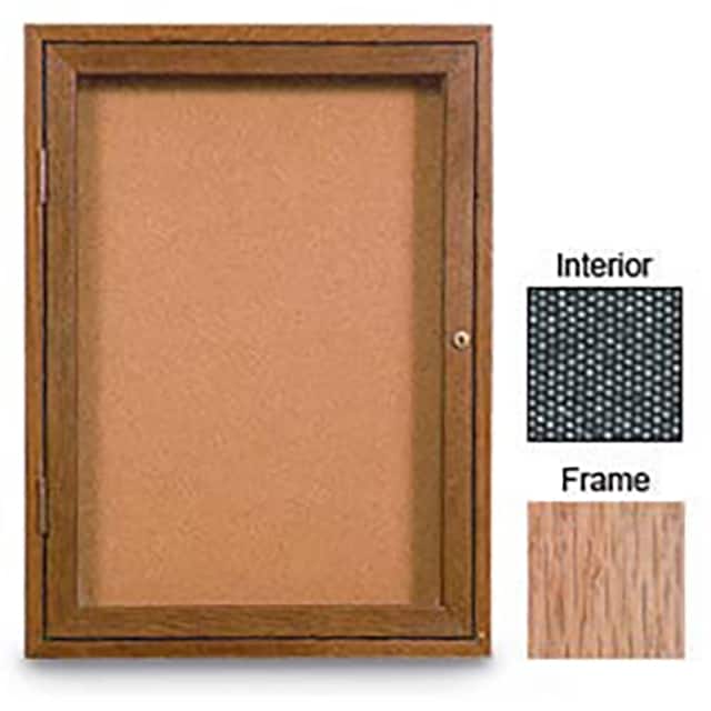 UV101EZ-BLACK-LTOAK 24"W X 36"H 1-DOOR ENCLOSED EASY