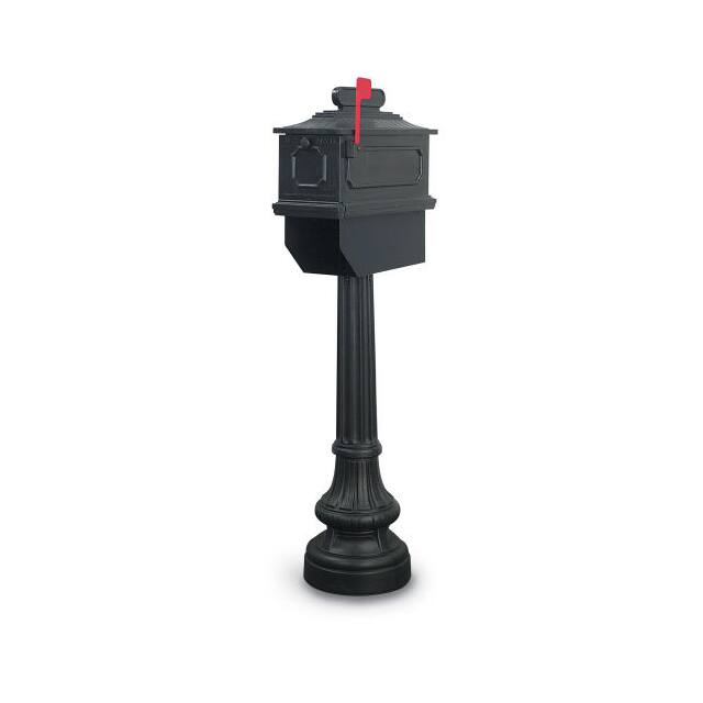 N1023734-BLACK NEWPORT SINGLE RESIDENTIAL MAILB