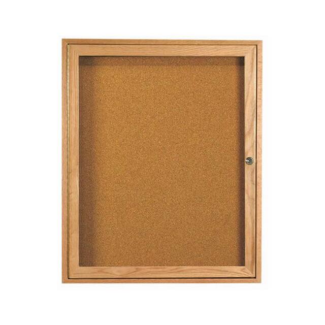 OBC3630R 1 DOOR OAK ENCLOSED BULLETIN BOA