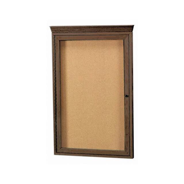 WBC3624RC 1 DOOR RED WALNUT BULLETIN BOARD