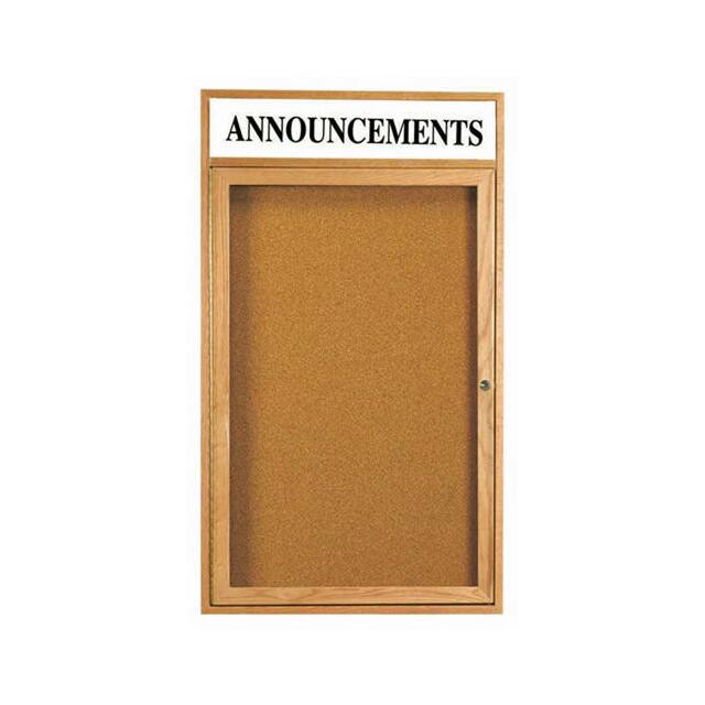 OBC3624RH 1 DOOR OAK ENCLOSED BULLETIN BOA