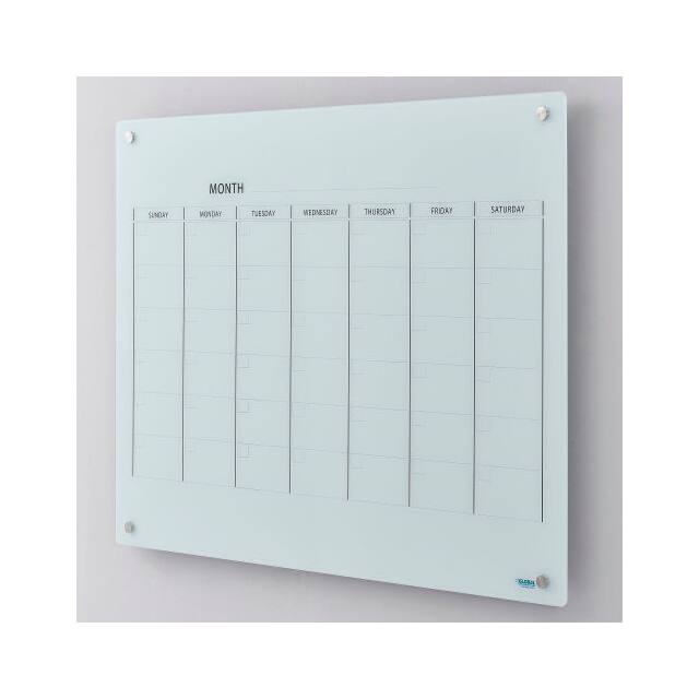 CAL4836 48"W X 36"H MAGNETIC GLASS CALEN