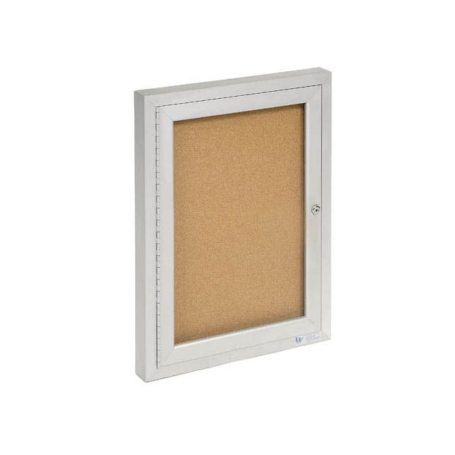 UV401 ONE-DOOR OUTDOOR CORKBOARD, 18"W