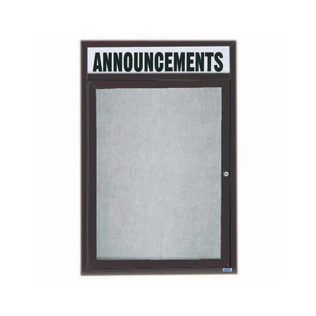 ODCC2418RHBA 1 DOOR ENCLOSED ALUM FRAMED BULL