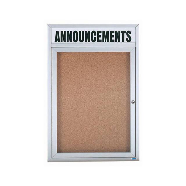 DCC3624RH 1 DOOR ALUMINUM FRAMED BULLETIN