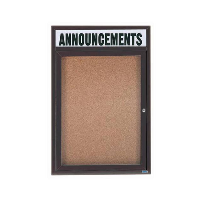 DCC2418RHBA 1 DOOR ALUMINUM FRAMED BULLETIN