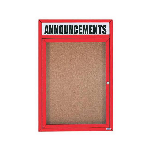 DCC2418RHR 1 DOOR ALUMINUM FRAMED BULLETIN