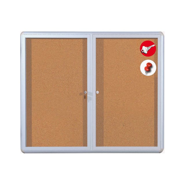 B1141284 CORK BULLETIN ENCLOSED CABINET,