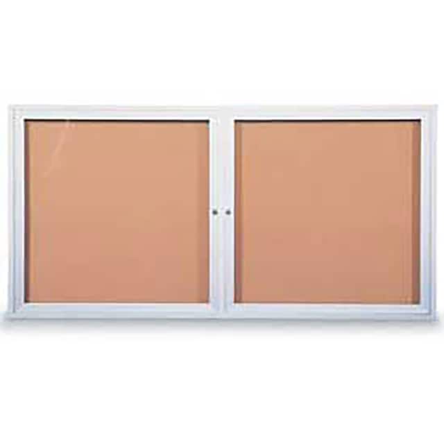 UV-303 TWO-DOOR INDOOR CORKBOARD, 48 X