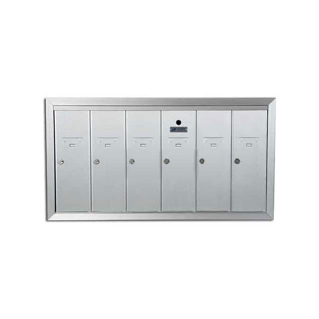 1250-6HA RECESSED VERTICAL 6 DOOR MAILBOX