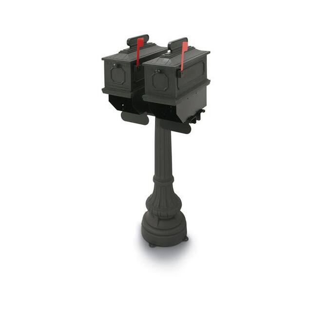 N1024984-BLACK BUCKHORN DOUBLE RESIDENTIAL MAIL