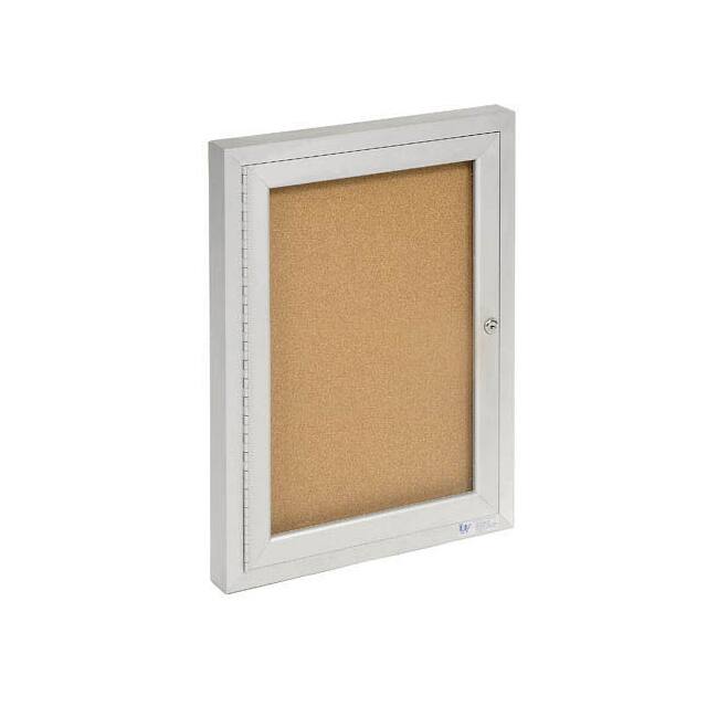 UV403 ONE-DOOR OUTDOOR CORKBOARD, 36"W