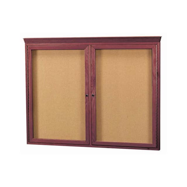 WBC3648RC 2 DOOR RED WALNUT BULLETIN BOARD
