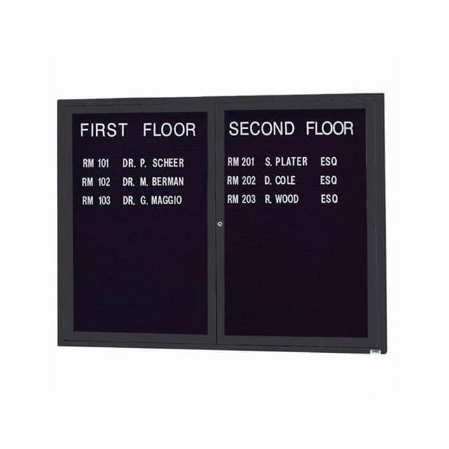 ADC3648BK 2 DOOR LETTER BOARD CABINET POWD