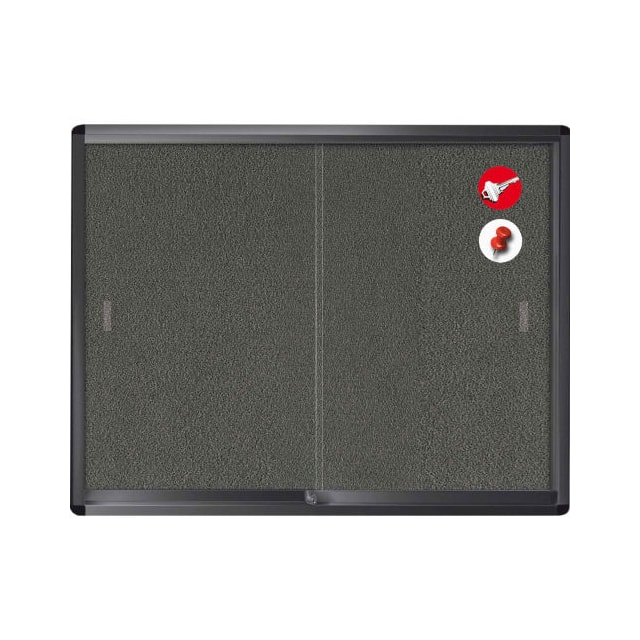 VT640103717 FABRIC ENCLOSED BULLETIN CABINET