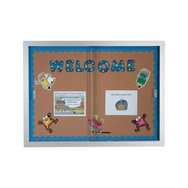 SBC3648 2 DOOR ALUMINUM FRAMED BULLETIN