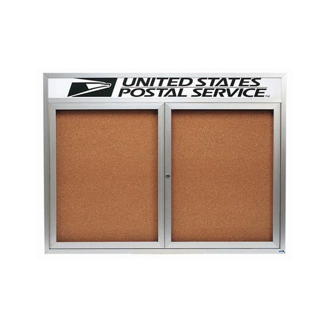 DCC3648RH 2 DOOR ALUMINUM FRAMED BULLETIN