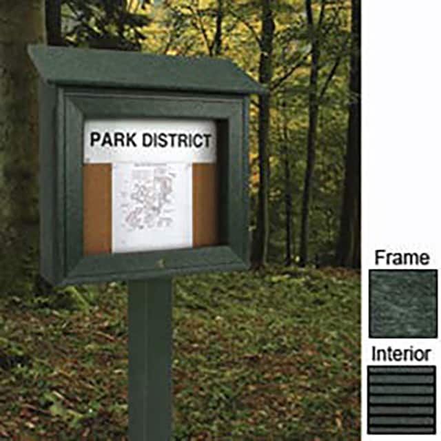 UVDM1634LB-WOODGRN 16"W X 34"H MINI LETTER BOARD ME