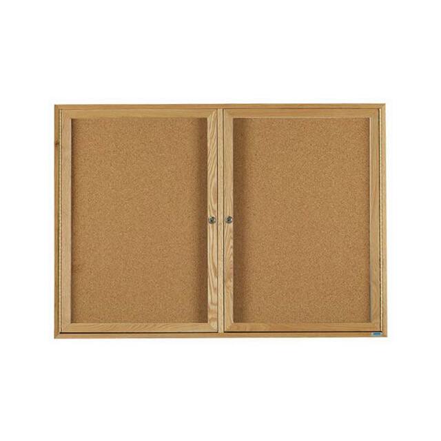 OBC3660R 2 DOOR OAK ENCLOSED BULLETIN BOA