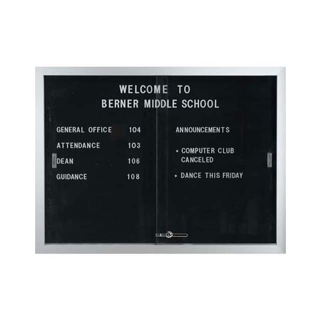 SDC3648 2 DOOR ALUMINUM FRAMED LETTER BO