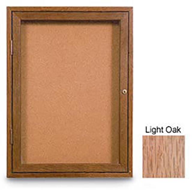 UV104W-LTOAK-CORK 60"W X 36"H 2-DOOR NON-ILLUMINAT