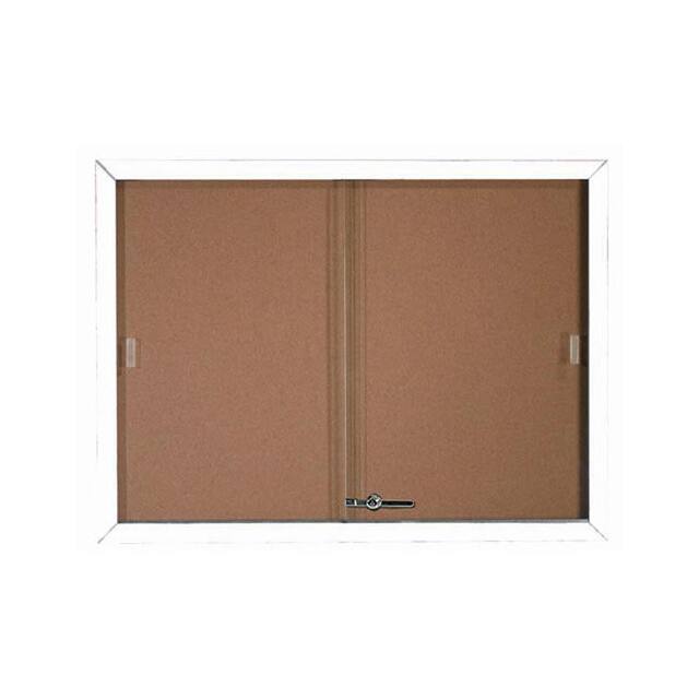 SBC3648W 2 DOOR ALUMINUM FRAMED BULLETIN