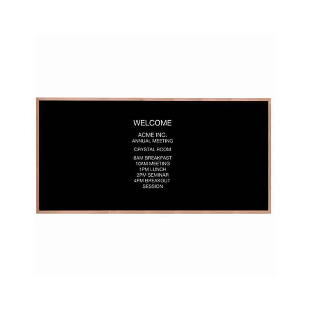 AOFD4896 RED OAK FRAMED LETTER BOARD MESS