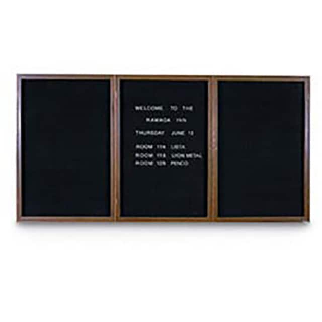 UV2627O-WALNUT-BLACK 72X36" 3-DOOR INDOOR WOOD ENCLOS