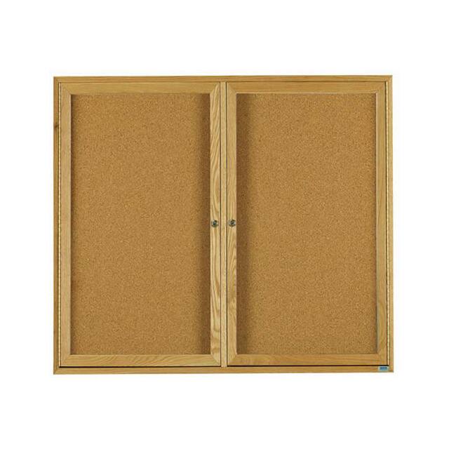 OBC4860R 2 DOOR OAK ENCLOSED BULLETIN BOA