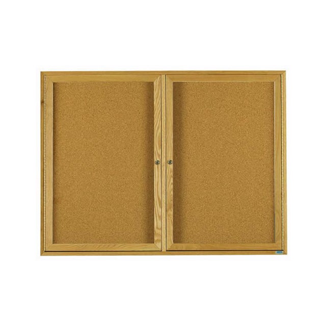 OBC4872R 2 DOOR OAK ENCLOSED BULLETIN BOA