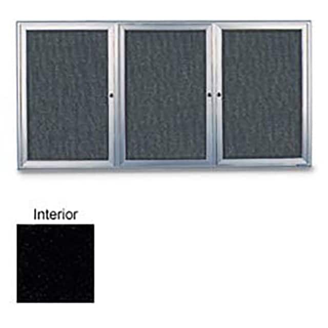 UV7005EZ-BLACK UNITED VISUAL 72"W X 36"H 3-DOOR