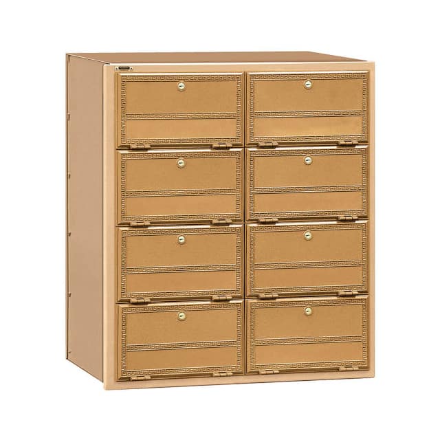 2108RL ALUMINUM AMERICANA MAILBOX, 8 DO