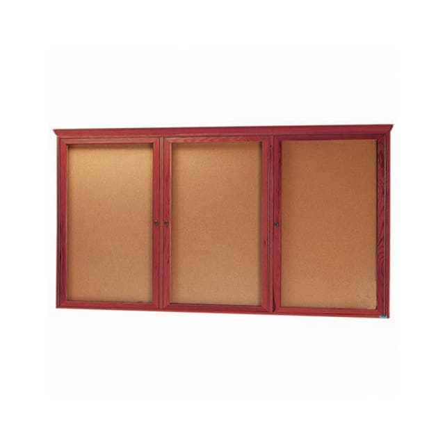 CBC3672RC 3 DOOR RED CHERRY BULLETIN BOARD