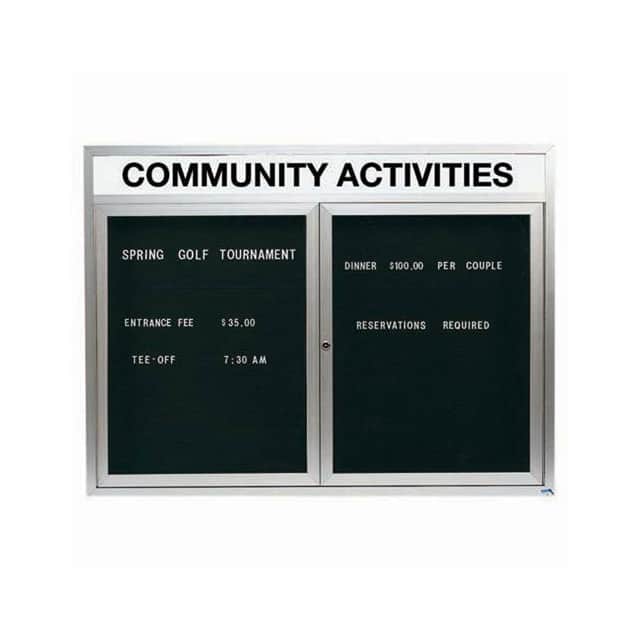 OADC3648HI 2 DOOR ENCLOSED LETTER BOARD CAB