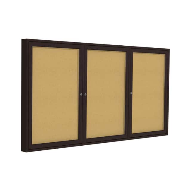 B1479764 3 DOOR ENCLOSED BULLETIN BOARD,