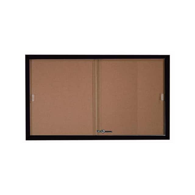 SBC3660BK 2 DOOR ALUMINUM FRAMED BULLETIN