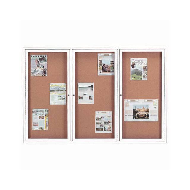 DCC4872-3RW 3 DOOR FRAMED ENCLOSED BULLETIN