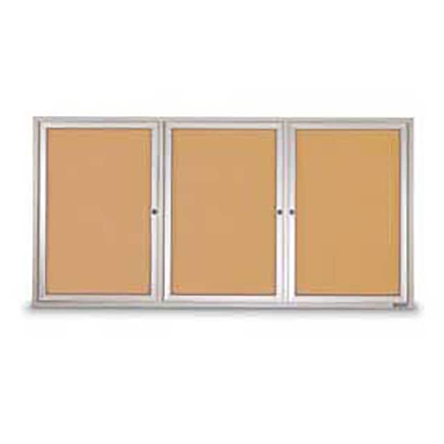 UV408 THREE-DOOR OUTDOOR CORKBOARD, 72