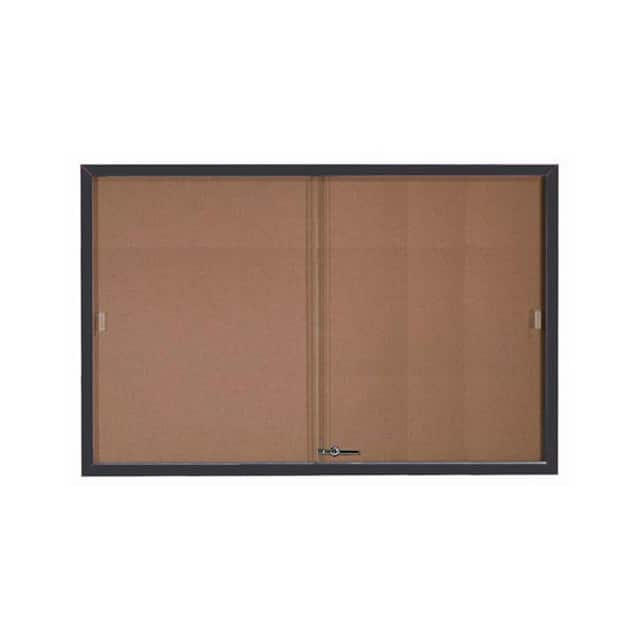 SBC4872BK 2 DOOR ALUMINUM FRAMED BULLETIN
