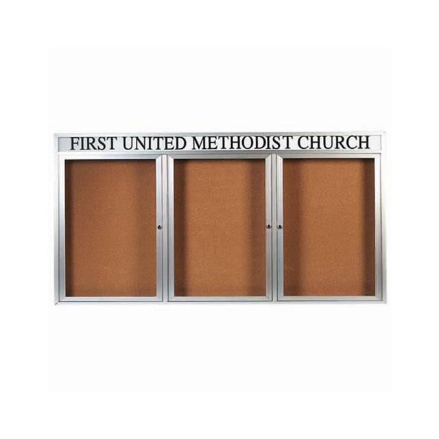 DCC3672-3RHI 3 DOOR ALUMINUM FRAMED BULLETIN