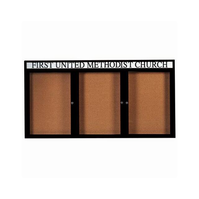 DCC4896-3RHBK 3 DOOR ALUMINUM FRAMED BULLETIN